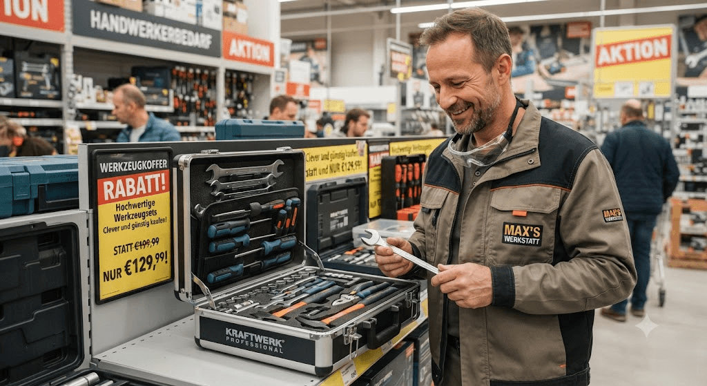 Werkzeugkoffer Rabatt: Hochwertige Werkzeugsets clever und günstig kaufen